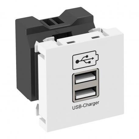 Nabíječka USB čistě bílá; RAL 9010