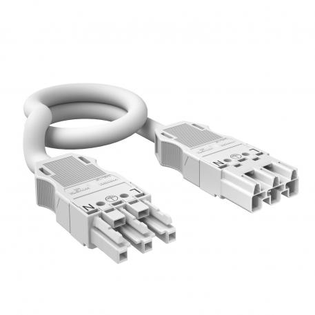 Propojovací kabel, třížilový, PVC, průřez 2,5 mm², délka 3 m, bílý 3000 | 3 | 2,5